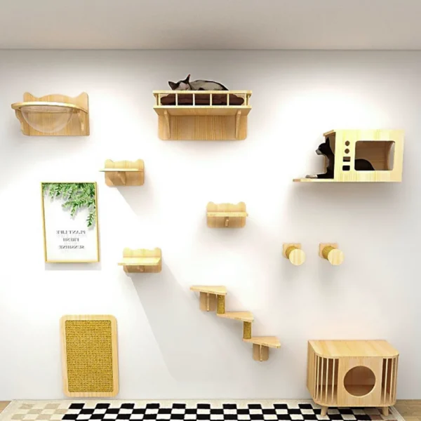 Cat Trees with Hammock, Perches and Sisal Stairs - Image 6