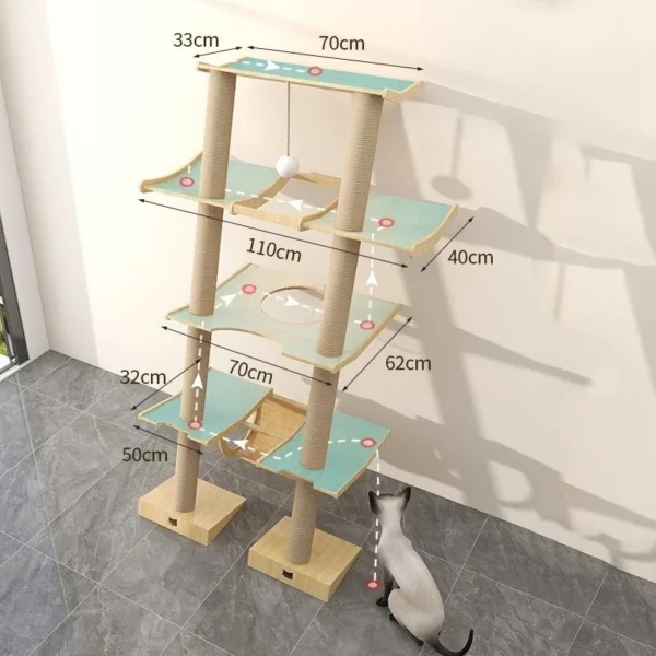 Cat Trees Multilevel with Scratching Posts & Beds - Image 4