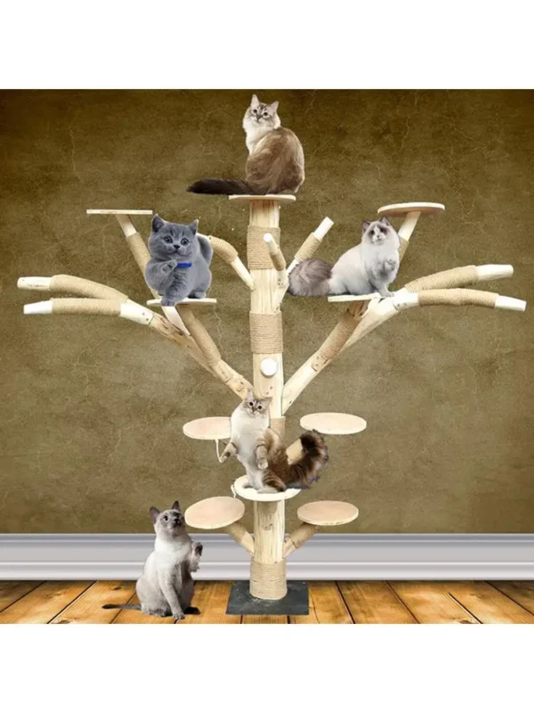 Cat Trees Large Solid Wood Climbing Frame & Toy - Image 4