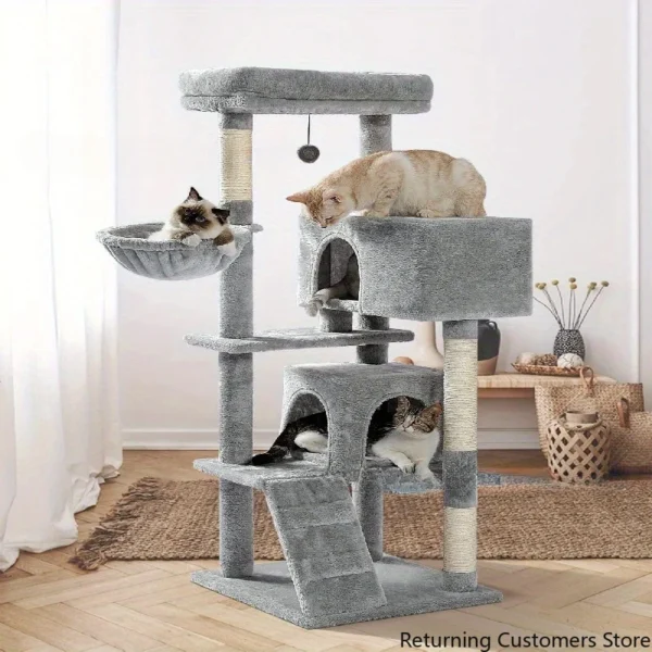 Cat Trees With Toy, Plush Hammock, Large Condo Tower - Image 3