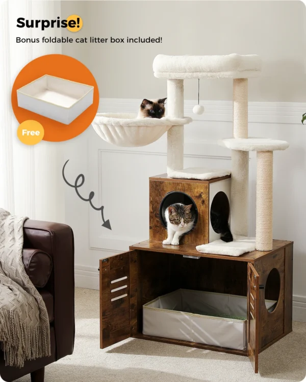 Cat Trees Multi-Level with Scratching Post & Bed