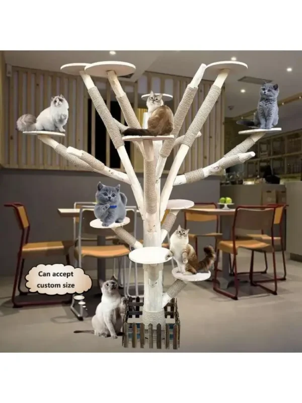 Cat Trees Large Solid Wood Climbing Frame & Toy - Image 2
