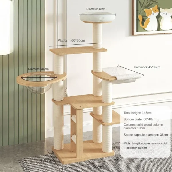 Cat Trees Large with Scratch-resistant Pillars - Image 5