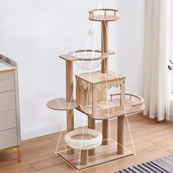 Cat Trees: Modern Multi-Level Wooden Cat Condo