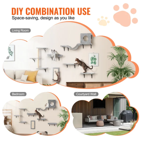 Cat Trees - Wall Mounted Shelves & Jumping Boards - Image 6