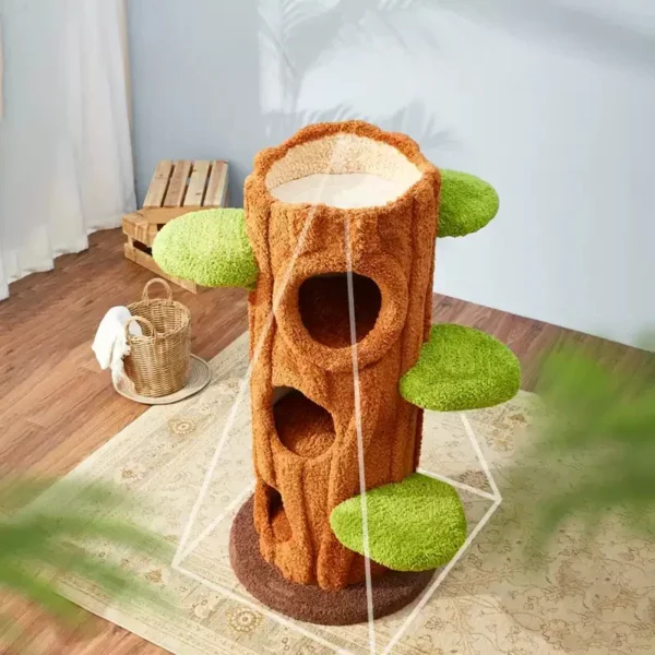 Cat Trees Wooden Scratching Post for Living Room - Image 2