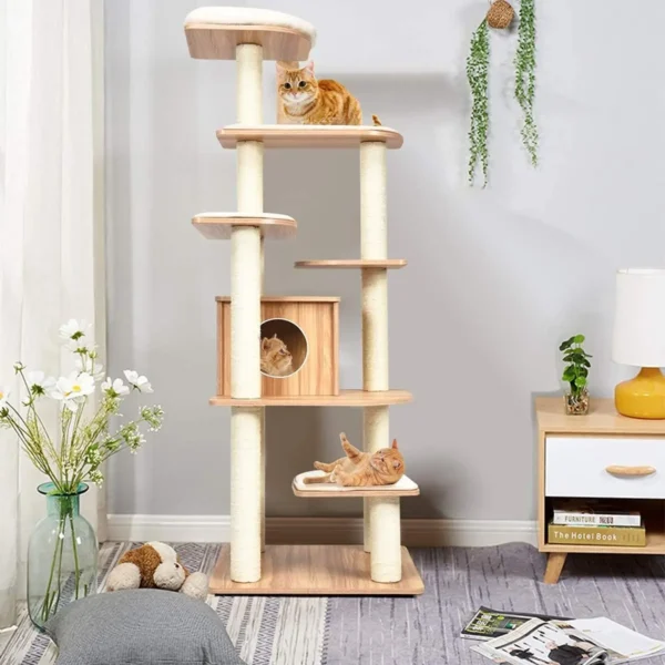 Cat Trees 69-Inch with Sisal Scratching Posts - Image 2