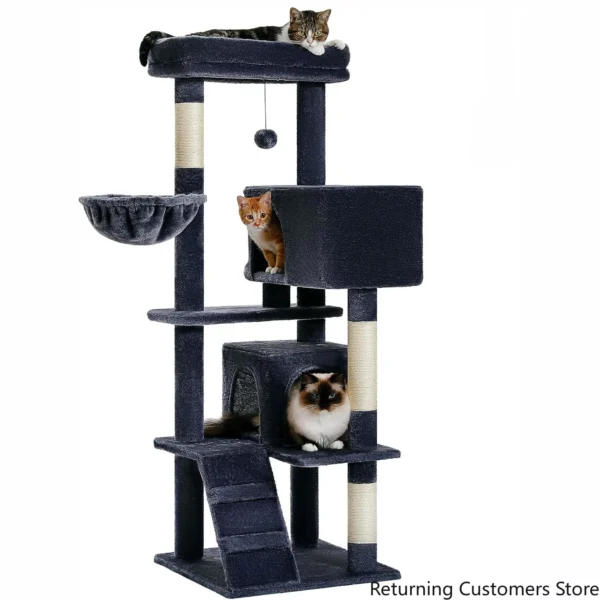 Cat Trees With Toy, Plush Hammock, Large Condo Tower - Image 4