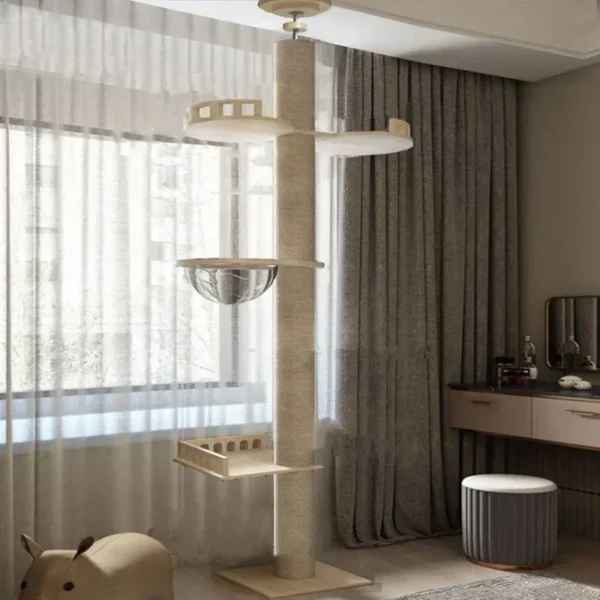 Cat Trees - Modern Ceiling Tower with Scratcher - Image 5