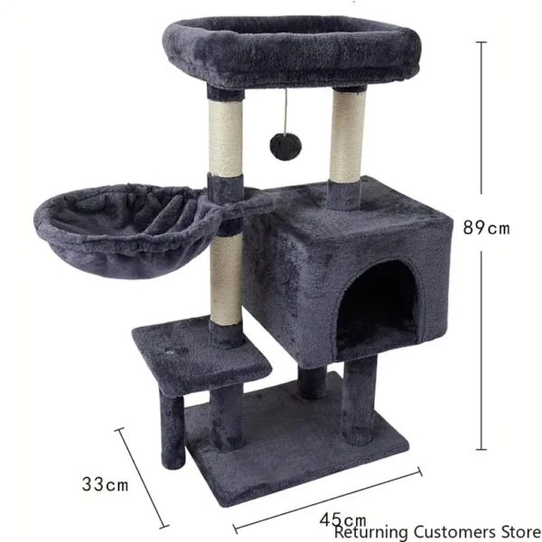 Cat Trees With Toy, Plush Hammock, Large Condo Tower - Image 6