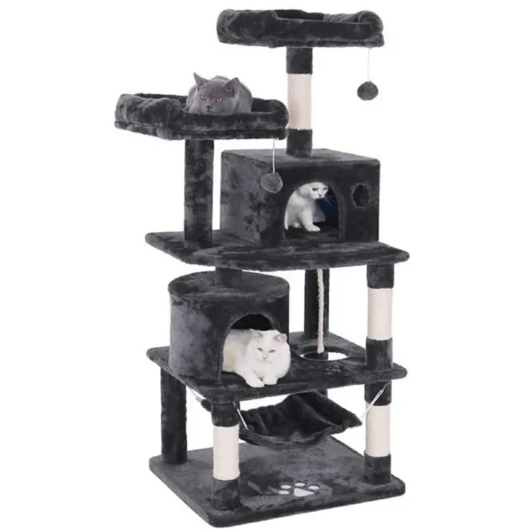 Cat Trees 5-Level Tower with Hammock & Scratching - Image 4