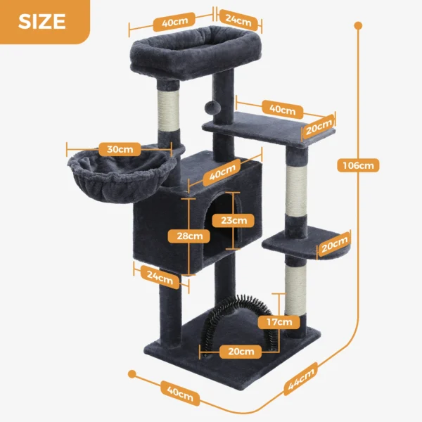 Cat Trees: 120CM Multi-Layer Condo with Scratcher - Image 3
