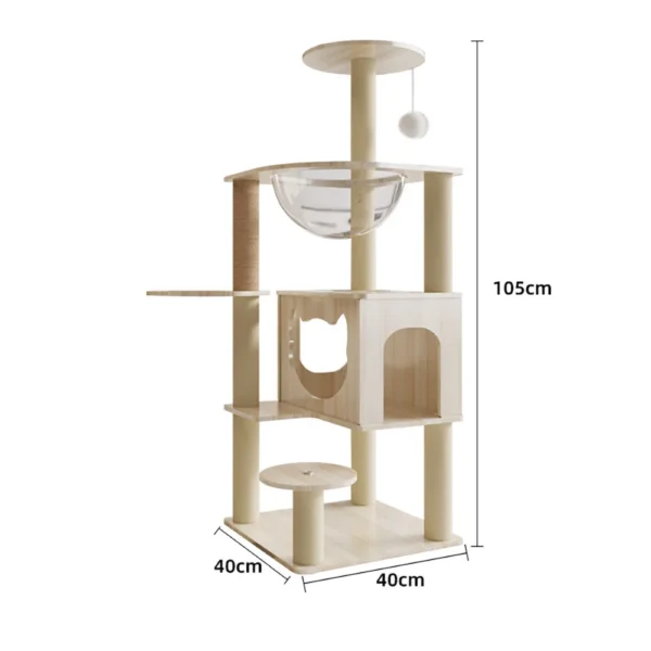 Cat Trees Multi-Layer Climbing Frame & Scratch Board - Image 3