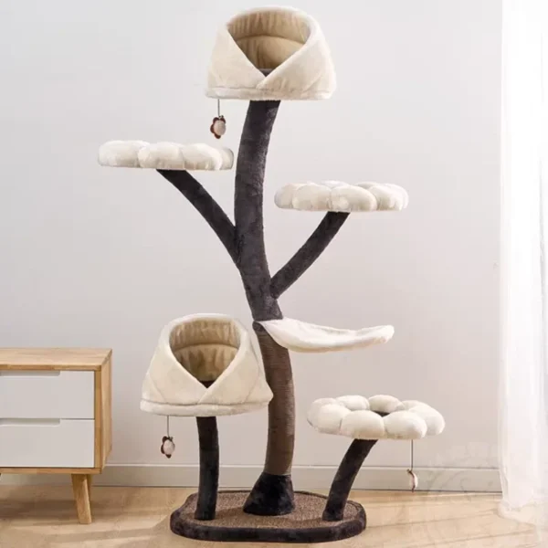 Cat Trees Modern Floral Condo with Scratching Post
