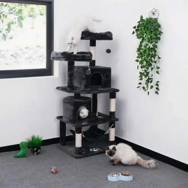 Cat Trees 5-Level Tower with Hammock & Scratching - Image 3