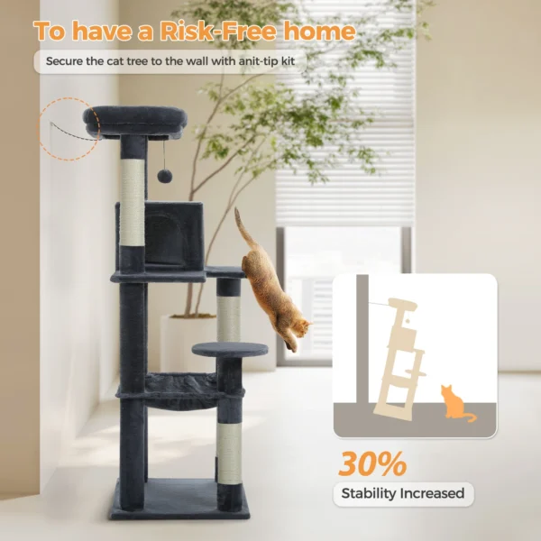 Cat Trees with Hammock, Scratching Posts and Condo - Image 6