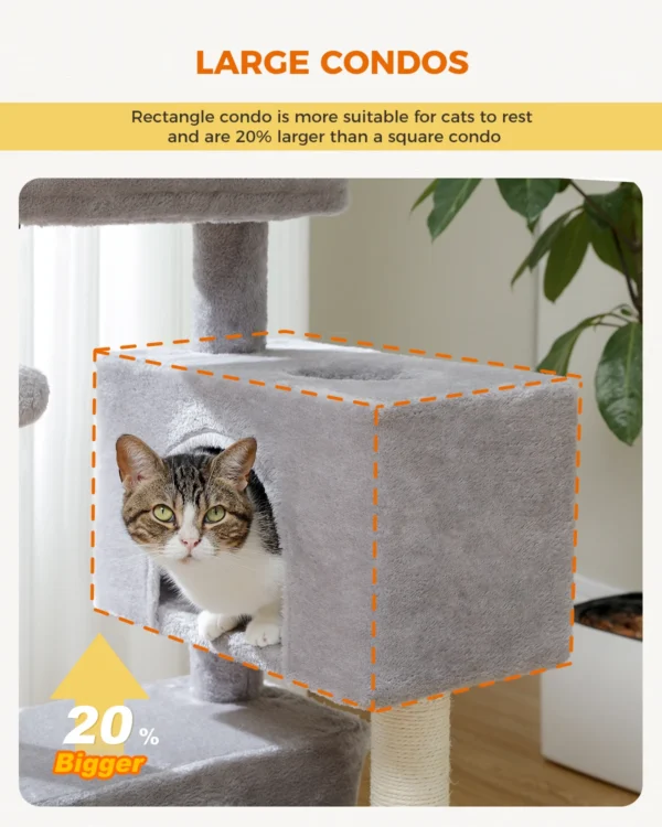 Cat Trees: 80CM Tower with Condo & Posts - Image 5