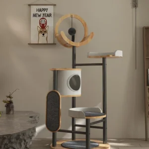 Cat Trees with Multi-Layer Platform and Scratcher