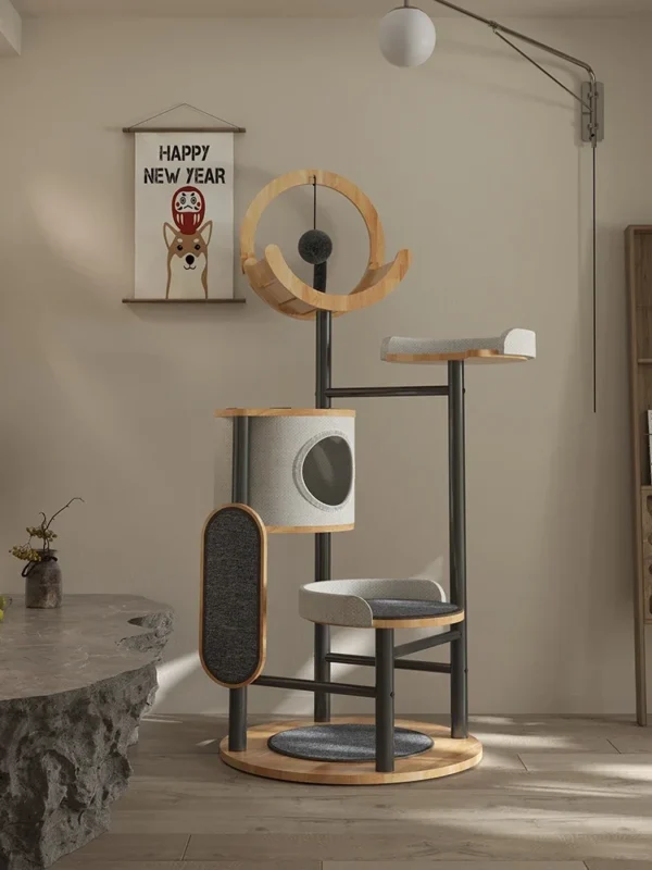Cat Trees with Multi-Layer Platform and Scratcher