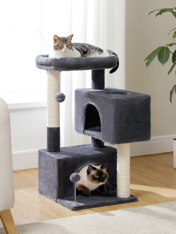 Cat Trees: 80CM Tower with Condo & Posts - Image 2
