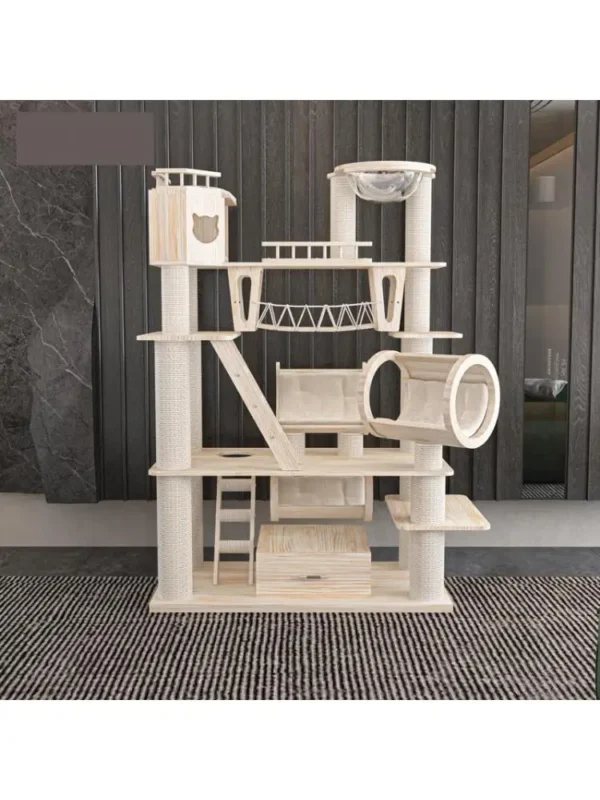 Cat Trees Solid Wood, Scratch Resistant, Luxury Design - Image 3