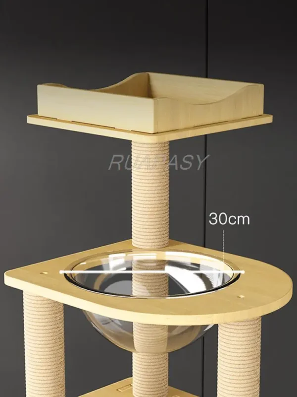 Cat Trees, Multi-Level Wood Scratcher Tower - Image 5