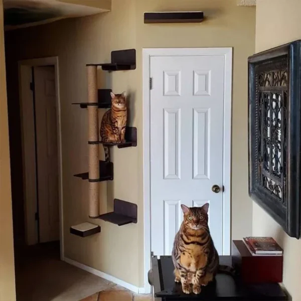 Cat Trees with Rope & Solid Wood Scratching Post - Image 5