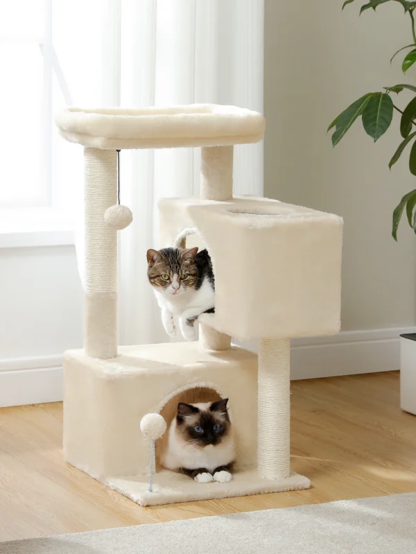 Cat Trees: 80CM Tower with Condo & Posts - Image 3