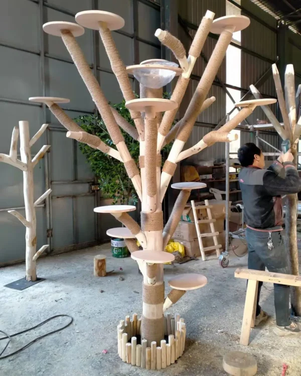 Cat Trees - Solid Wood Climbing Rack - Image 5