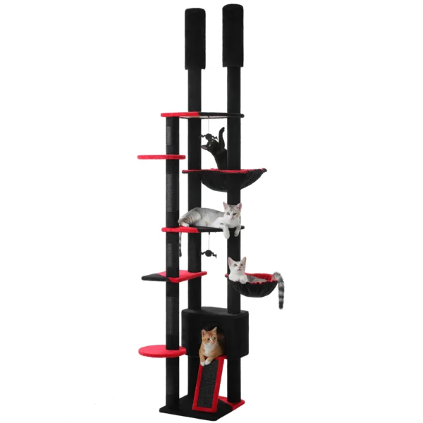 Cat Trees: Adjustable Floor-to-Ceiling Tower with Condo - Image 6