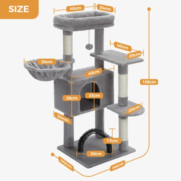 Cat Trees: 120CM Multi-Layer Condo with Scratcher - Image 4