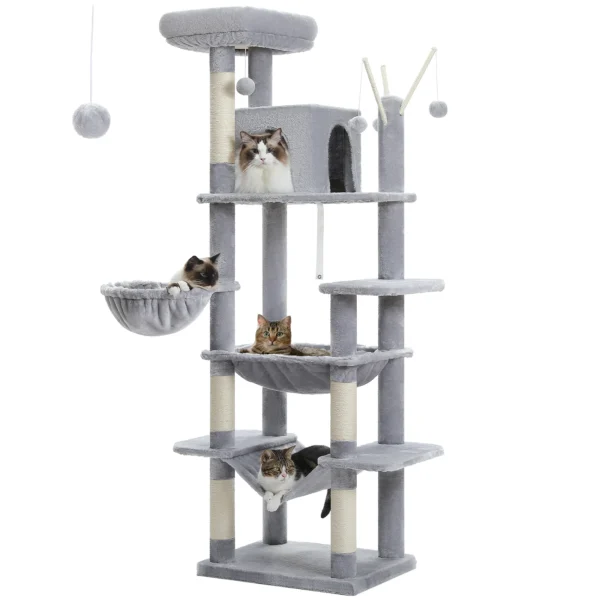 Cat Trees: Large Tall Tower with Big Hammock - Image 5