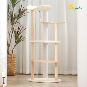 Cat Trees with Scratching Post, Condo, Perch, Beige