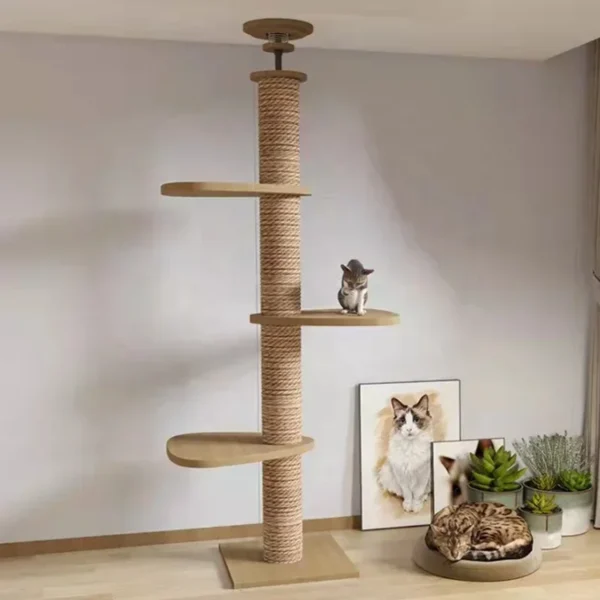 Cat Trees - Modern Ceiling Tower with Scratcher - Image 3