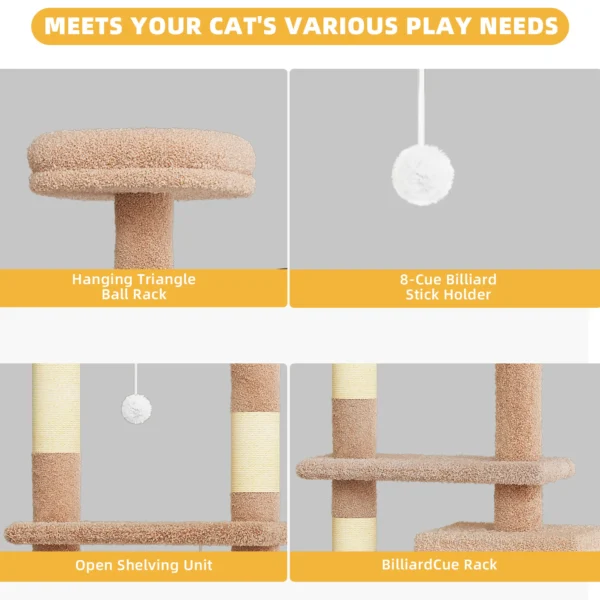 Cat Trees with Litter Box & Enclosure for 2 Cats - Image 2