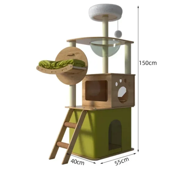 Cat Trees Multi-Functional Scratching Post Villa - Image 2