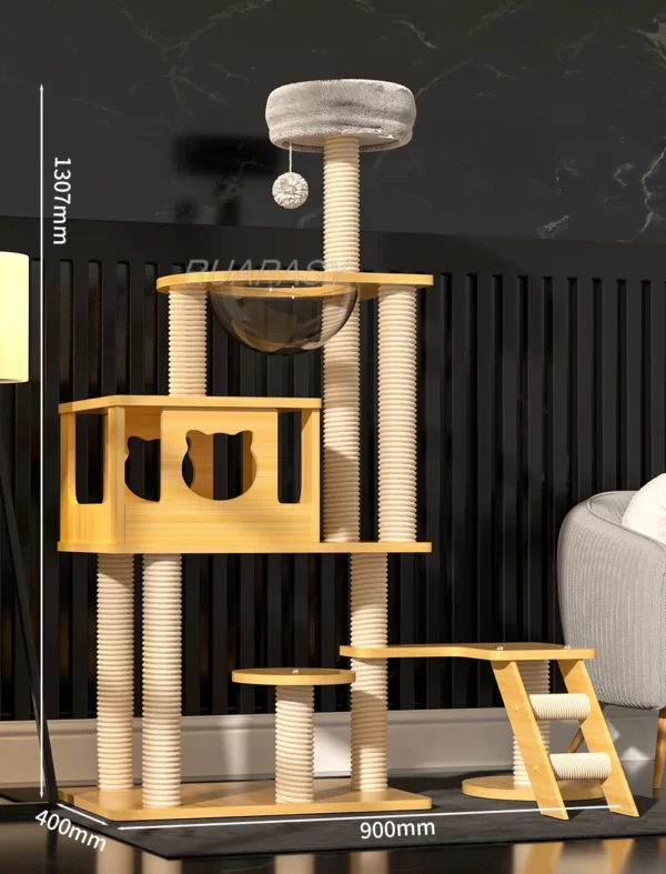 Multi-Level Wooden Cat Trees Scratching Post