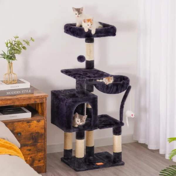 Cat Trees: Wooden Sisal Tower with Scratching Post - Image 4