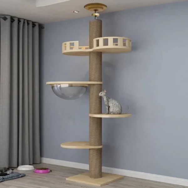 Cat Trees - Modern Ceiling Tower with Scratcher - Image 4