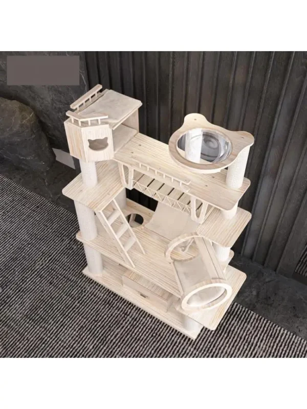 Cat Trees Solid Wood, Scratch Resistant, Luxury Design - Image 4