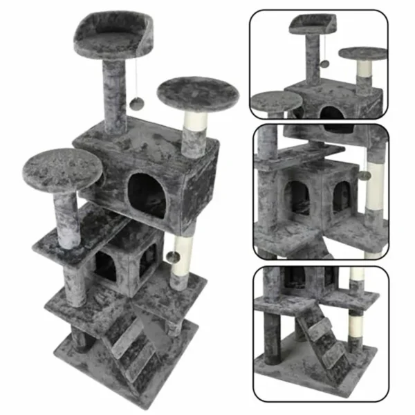 Cat Trees: 55" Sturdy Activity Center & Condo - Image 3