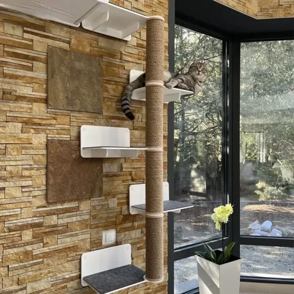 Cat Trees with Rope & Solid Wood Scratching Post - Image 3