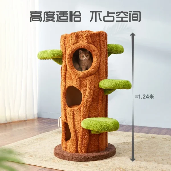 Cat Trees Wooden Scratching Post for Living Room - Image 3