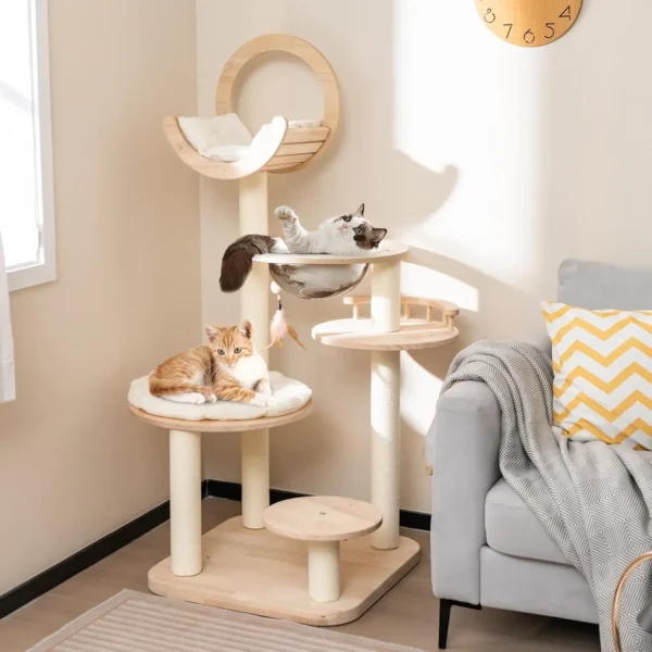 Tangkula Cat Trees with Scratching Posts and Nest - Image 2