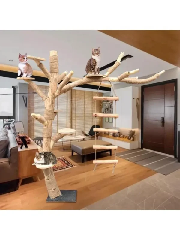 Cat Trees Large Solid Wood Climbing Frame & Toy
