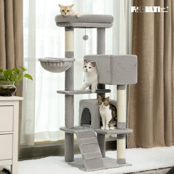 Cat Trees: 53" Sturdy Tower with Condo and Rest - Image 2