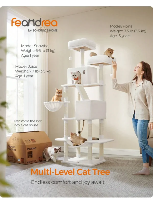 Cat Trees With Scratching Posts And Hammocks