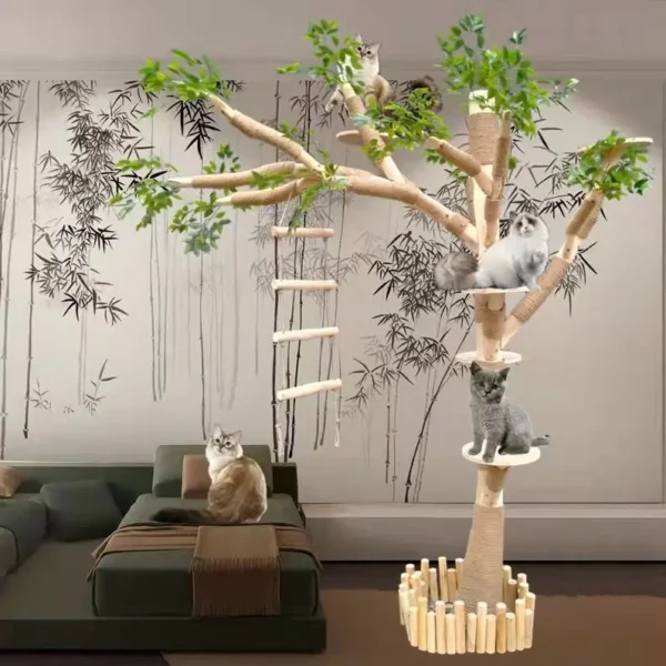 Cat Trees - Solid Wood Climbing Rack - Image 3