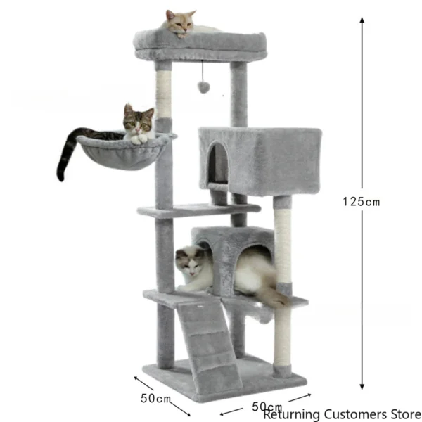 Cat Trees With Toy, Plush Hammock, Large Condo Tower - Image 5