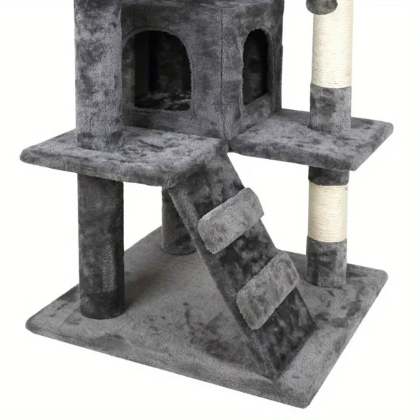 Cat Trees: 53" Sturdy Tower with Condo and Playhouse - Image 5